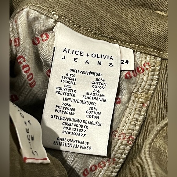 ALICE & OLIVIA JEANS paper bag skinny- 24 - Picture 5 of 7